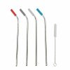 Wholesale Food Network™ Food Network 5-Pc. Stainless Steel Reusable Straw & Cleaning Brush Set