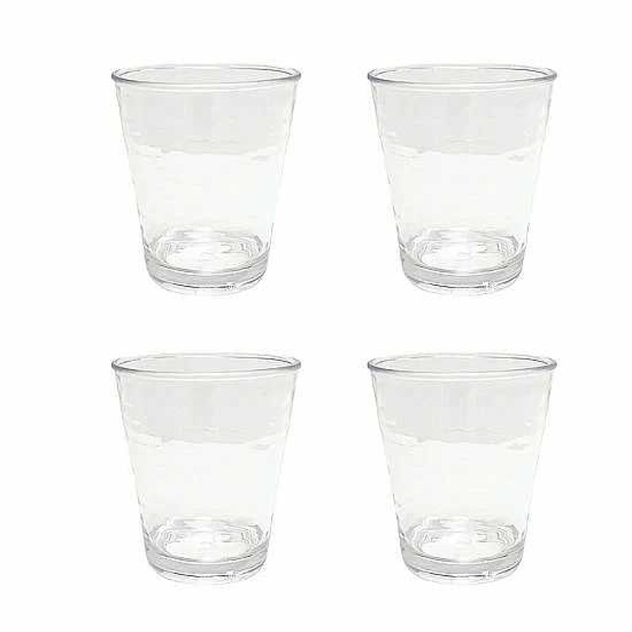 New Food Network™ Food Network 4-Pc. Clear Textured Acrylic Double Old-Fashioned Glass Set