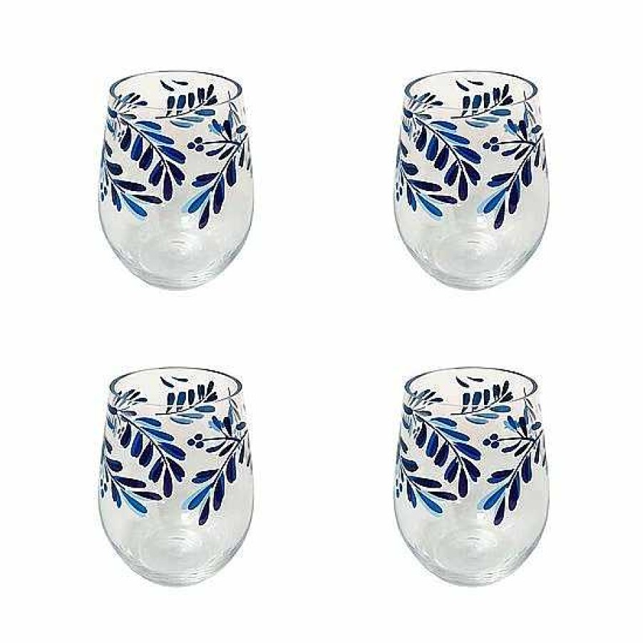 New Food Network™ Food Network 4-Pc. Mediterranean Acrylic Stemless Wine Glass Set