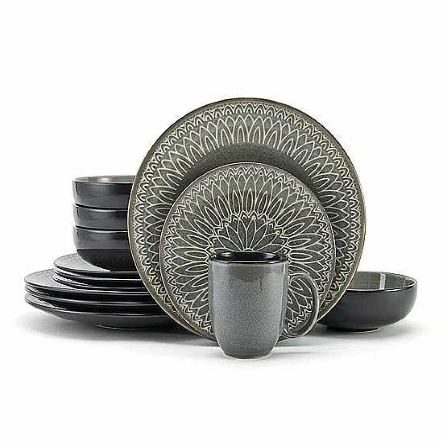 Hot Food Network™ Food Network Tandoori Gray 16-Pc. Dinnerware Set