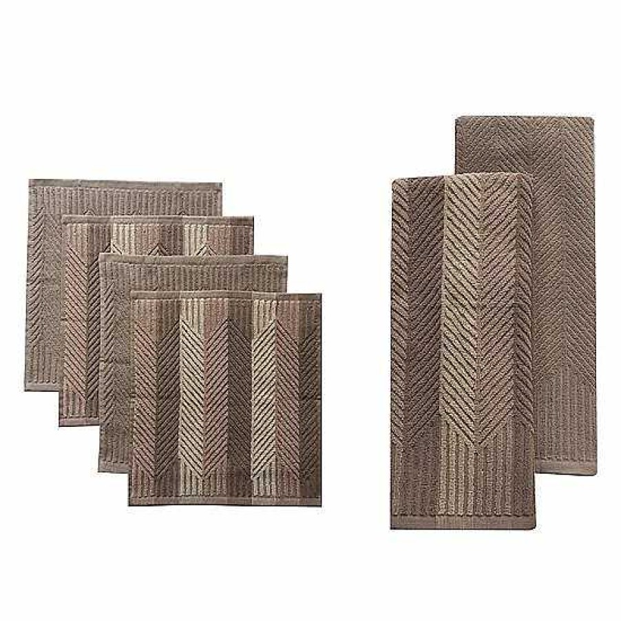 Wholesale Food Network™ Food Network Striped Kitchen Towel & Dishcloth Multi-Pack