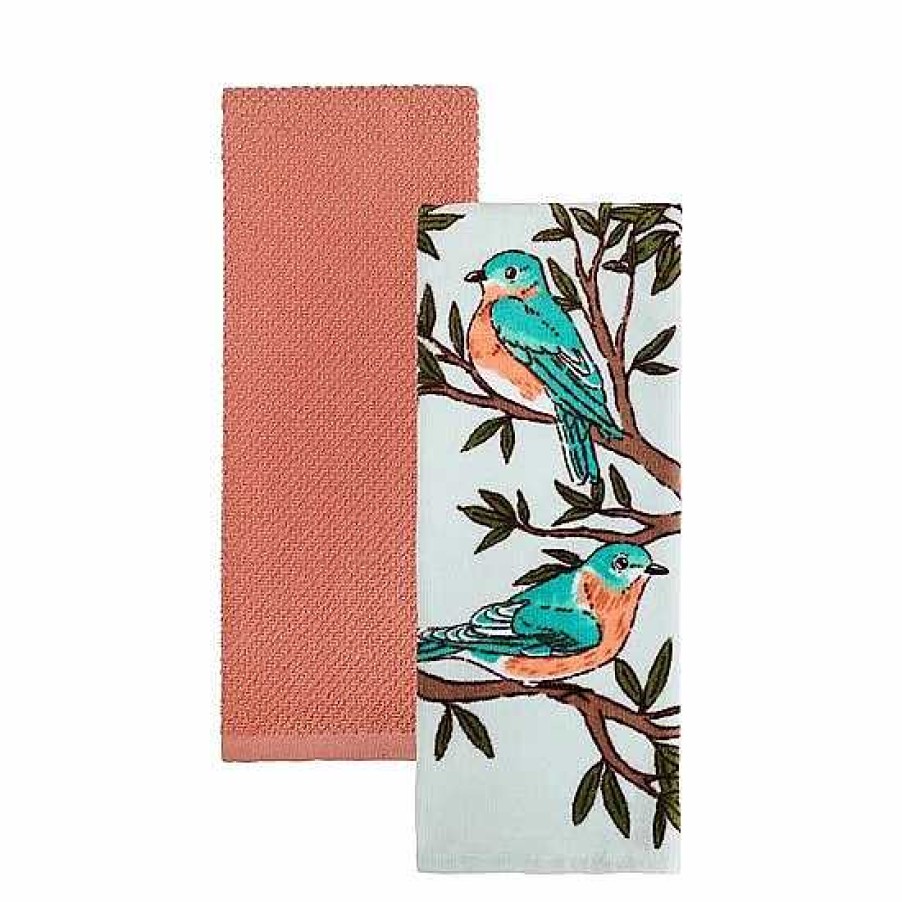 Wholesale Food Network™ Food Network Blue Birds Kitchen Towel 2-Pk.