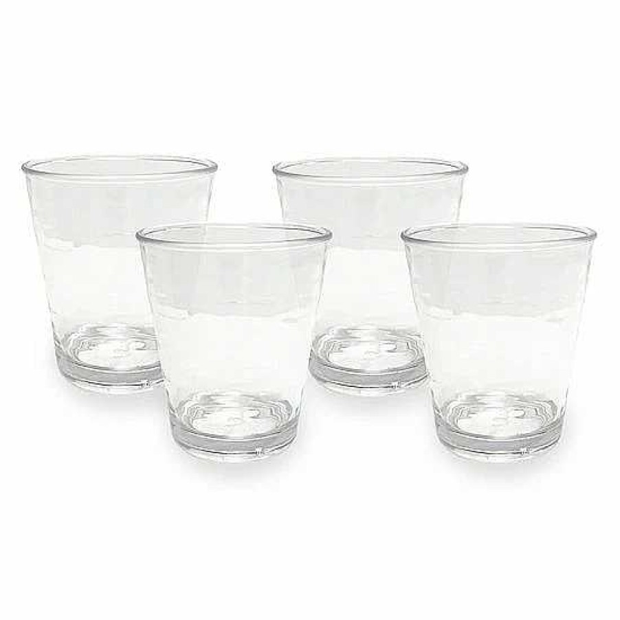 New Food Network™ Food Network 4-Pc. Clear Textured Acrylic Double Old-Fashioned Glass Set