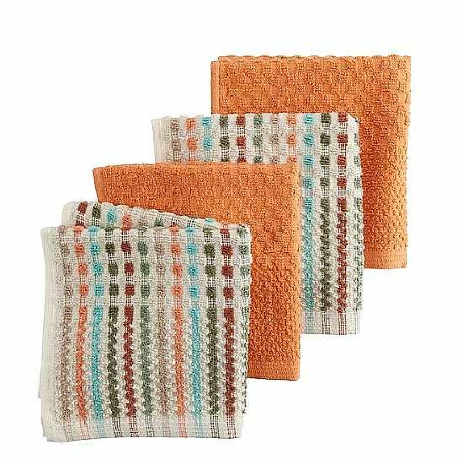 Clearance Food Network™ Food Network Broken Stripe Fall Dishcloth 4-Pk.