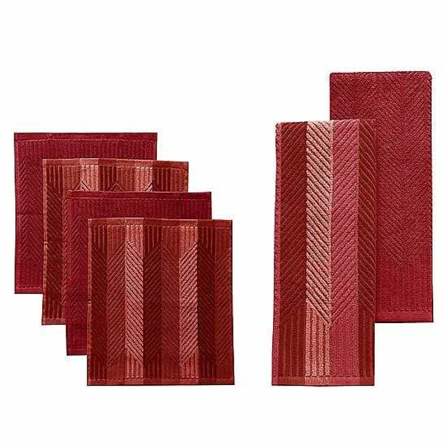 Wholesale Food Network™ Food Network Striped Kitchen Towel & Dishcloth Multi-Pack