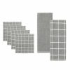 Wholesale Food Network™ Food Network® Windowpane Grid Dishcloth & Kitchen Towel 6-Pk.