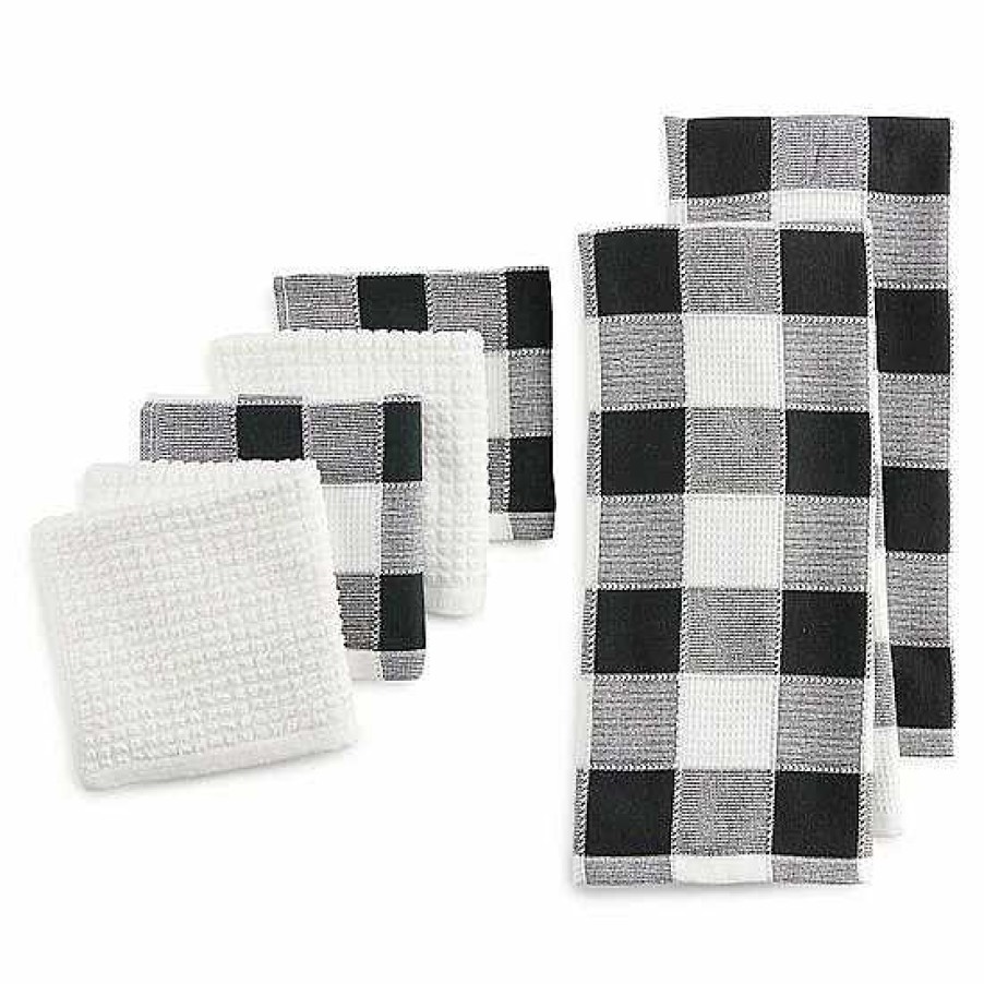 Wholesale Food Network™ Food Network Buffalo Check Kitchen Towel & Dishcloth 6-Pk.