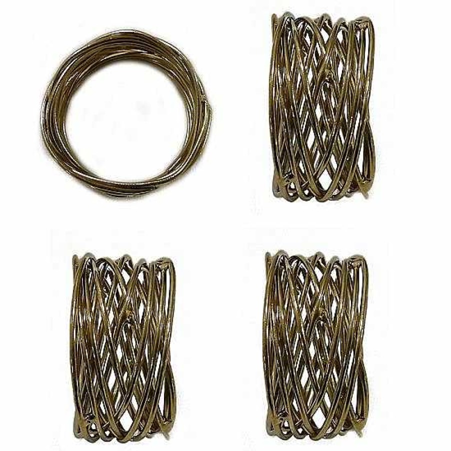 Clearance Food Network™ Food Network Metallic Twist Napkin Rings 4-Pk.