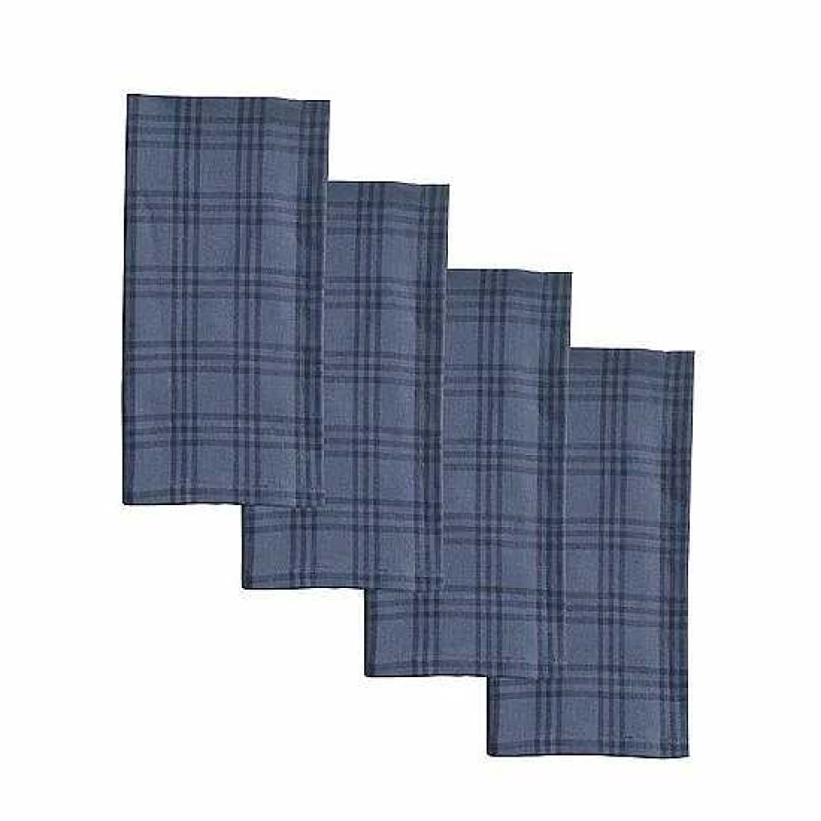 Wholesale Food Network™ Food Network Blue Check Woven Dinner Napkin 4-Pk.