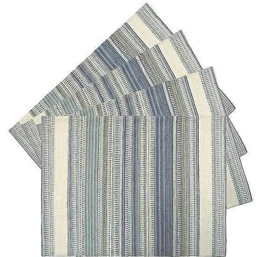 Online Food Network™ Food Network Cool Colors Woven Stripe Placemat 4-Pk.