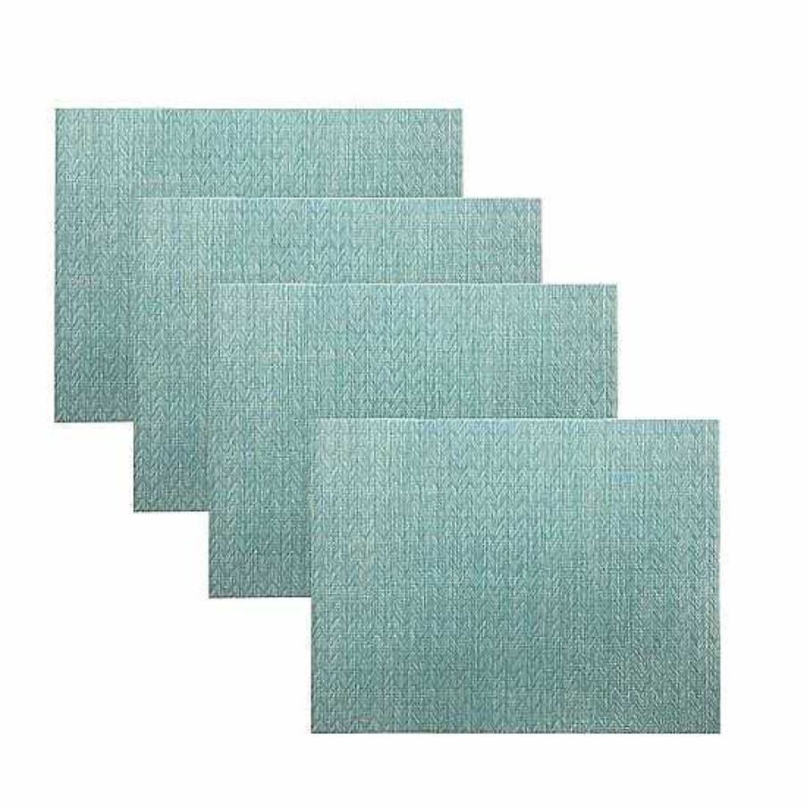 Wholesale Food Network™ Food Network Blue Chevron Vinyl Placemat 4-Pk.