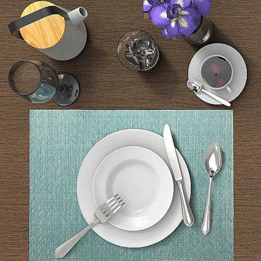 Wholesale Food Network™ Food Network Blue Chevron Vinyl Placemat 4-Pk.